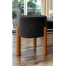 Puff Decorativo Redondo Pés Madeira Maciça Suede Preto - 3