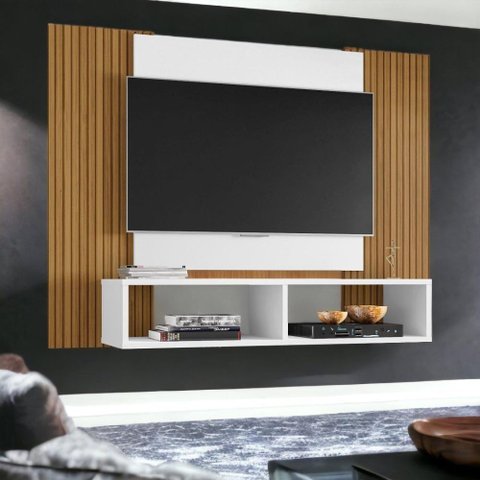 Painel para Tvs 42 Navi Branco Ripado Bechara
