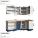 Ver imagem 4 de Cozinha Modulada 8 Peças 3 Aéreos 3 Balcões Adega e Toalheiro Arizona CabeCasa MadeiraOriginals