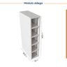 Cozinha Modulada 8 Peças 3 Aéreos 3 Balcões Adega e Toalheiro Arizona CabeCasa MadeiraMadeira - 12