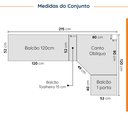 Ver imagem 3 de Cozinha Modulada 8 Peças 3 Aéreos 3 Balcões Adega e Toalheiro Arizona CabeCasa MadeiraOriginals