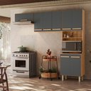 Ver imagem 1 de Armário para Cozinha 222 Cm Lemon Carvalho/chumbo Nicioli