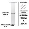 Kit 5 Pé Alumínio 24cm Fosco Cozinha Móveis 40x40 Regulável - 2