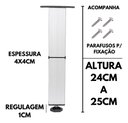 Ver imagem 2 de Kit 5 Pé Alumínio 24cm Fosco Cozinha Móveis 40x40 Regulável