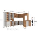 Ver imagem 2 de Cozinha Modulada Completa de Canto 11 Peças com Bancada 380cm Isabelle Delmarco