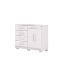 Ver imagem 4 de Cômoda 5 Gavetas com Sapateira 2 Portas Branco