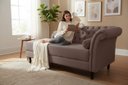 Ver imagem 2 de Recamier Decorativo Divã Styllus Lado Esquerdo Suede Capuccino