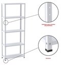 Ver imagem 5 de Estante de Estrutura Metálica com 5 Prateleiras 175cm(a)92acm(l)40cm(p) com Reforço Branco