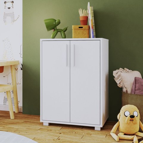 Balcão Infantil 2 Portas 1 Prateleira Casatema MadeiraOriginals Branco