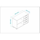 Ver imagem 3 de Cômoda Infantil 1 Prateleira 4 Gavetas Casatema MadeiraOriginals Branco