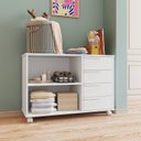 Ver imagem 1 de Cômoda Infantil 1 Prateleira 4 Gavetas Casatema MadeiraOriginals Branco