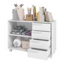 Ver imagem 5 de Cômoda Infantil 1 Prateleira 4 Gavetas Casatema MadeiraOriginals Branco