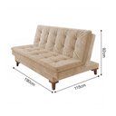 Ver imagem 4 de Sofá-Cama Bangkok Design Moderno 1.90m Retrátil e Reclinável para Sala e Quarto Bege