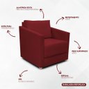 Ver imagem 3 de Poltrona Decorativa para Sala Recepção Manicure Consultório Celine Suede