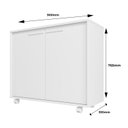 Ver imagem 3 de Balcão Infantil 2 Portas 1 Prateleiras 4 Pés Rodízio Casatema MadeiraOriginals Branco