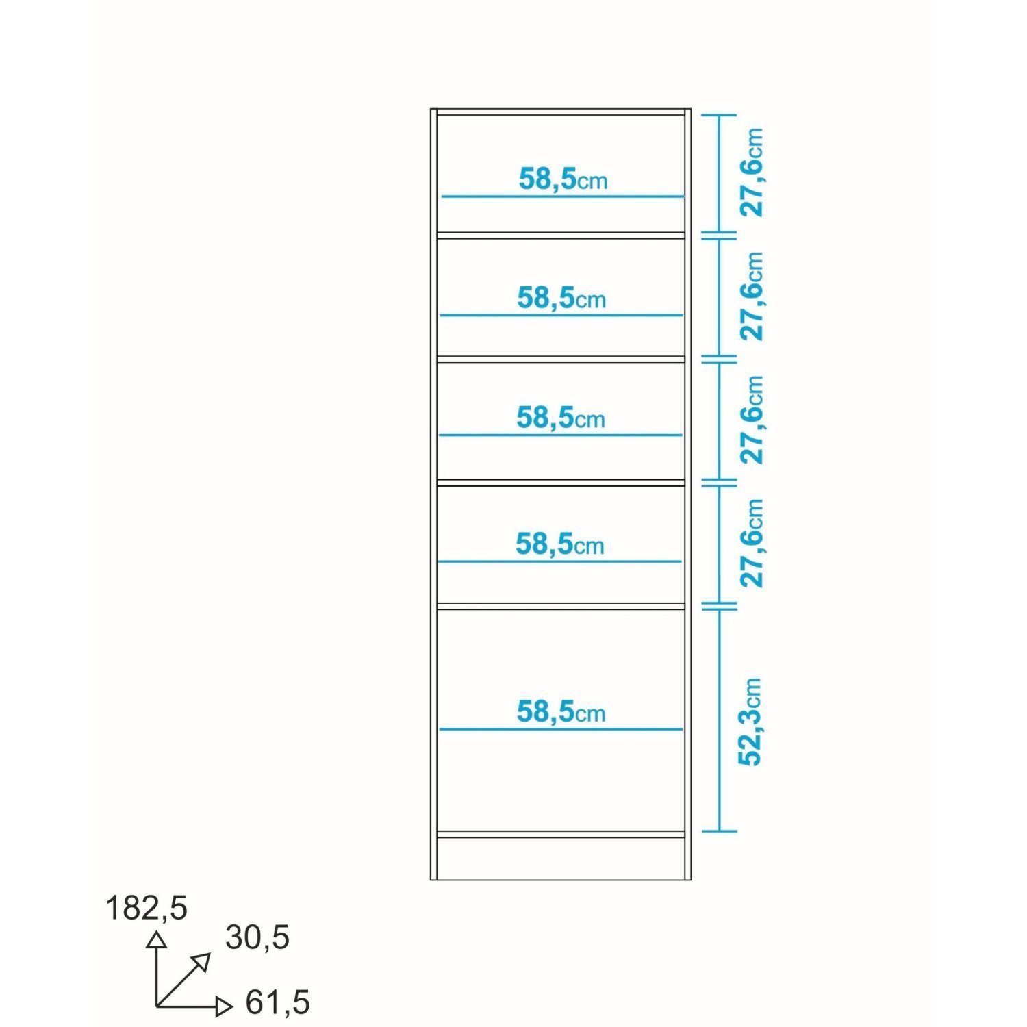 Estante Livreiro Infantil 2 Portas 6 Prateleiras Mdp 15mm - 4