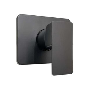 Acabamento de Registro Monocomando Quadrado Preto Fosco Deca