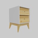 Ver imagem 6 de Mesa de Cabeceira Infantil 2 Gavetas Sing Branco/Pinus Nuv