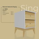 Ver imagem 3 de Mesa de Cabeceira Infantil 2 Gavetas Sing Branco/Pinus Nuv