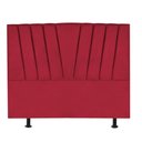 Ver imagem 2 de Cabeceira Estofada Bélgica 195cm King Size Para Cama Box Quarto Corino Vermelho - Gat Magazine