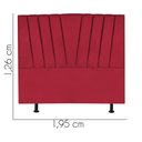 Ver imagem 3 de Cabeceira Estofada Bélgica 195cm King Size Para Cama Box Quarto Corino Vermelho - Gat Magazine