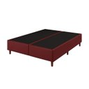 Ver imagem 1 de Box Base Blindado Corino - Queen 158x198x38- Novo:vermelho