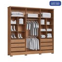 Ver mais imagens de Guarda-Roupa Vegas 6 Portas e 6 Gavetas 100% MDF Cinza/Cedro/Soft