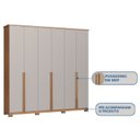 Ver imagem 4 de Guarda-Roupa Vegas 6 Portas e 6 Gavetas 100% MDF Cinza/Cedro/Soft