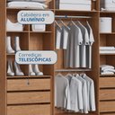 Ver imagem 5 de Guarda-Roupa Vegas 6 Portas e 6 Gavetas 100% MDF Cinza/Cedro/Soft