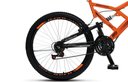Ver imagem 3 de Bicicleta Gps 148 Dupla Suspensão e Freios V-brake, Aro 26 Aero, 36 Raias, 21 Marchas Colli Laranja