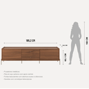 Ver imagem 6 de Rack Jasper 185 Cm Tv até 75 Polegada Sala - Canella com Champanhe