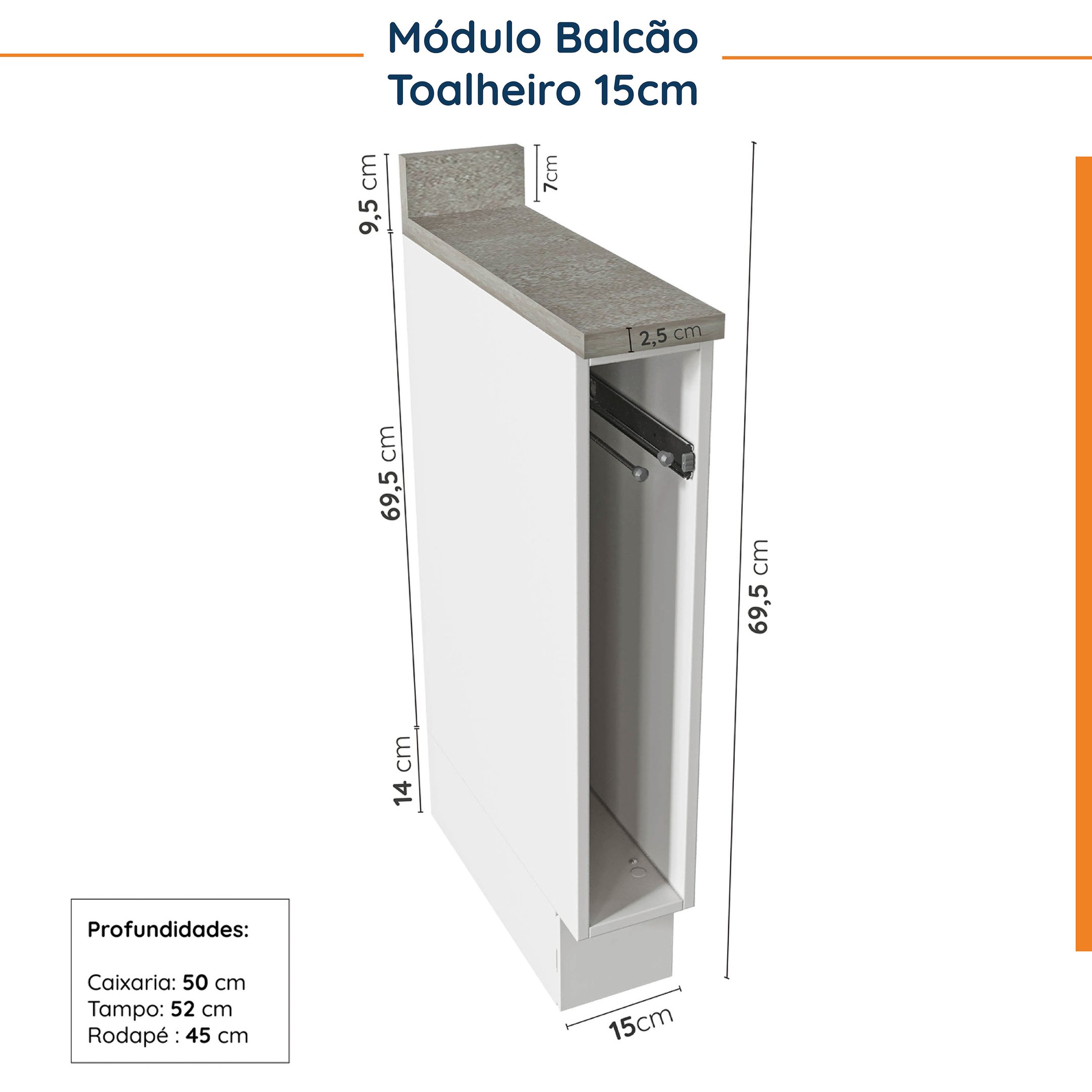 Cozinha Modulada 8 Peças 3 Aéreos 3 Balcões Adega e Toalheiro Arizona CabeCasa MadeiraMadeira - 16