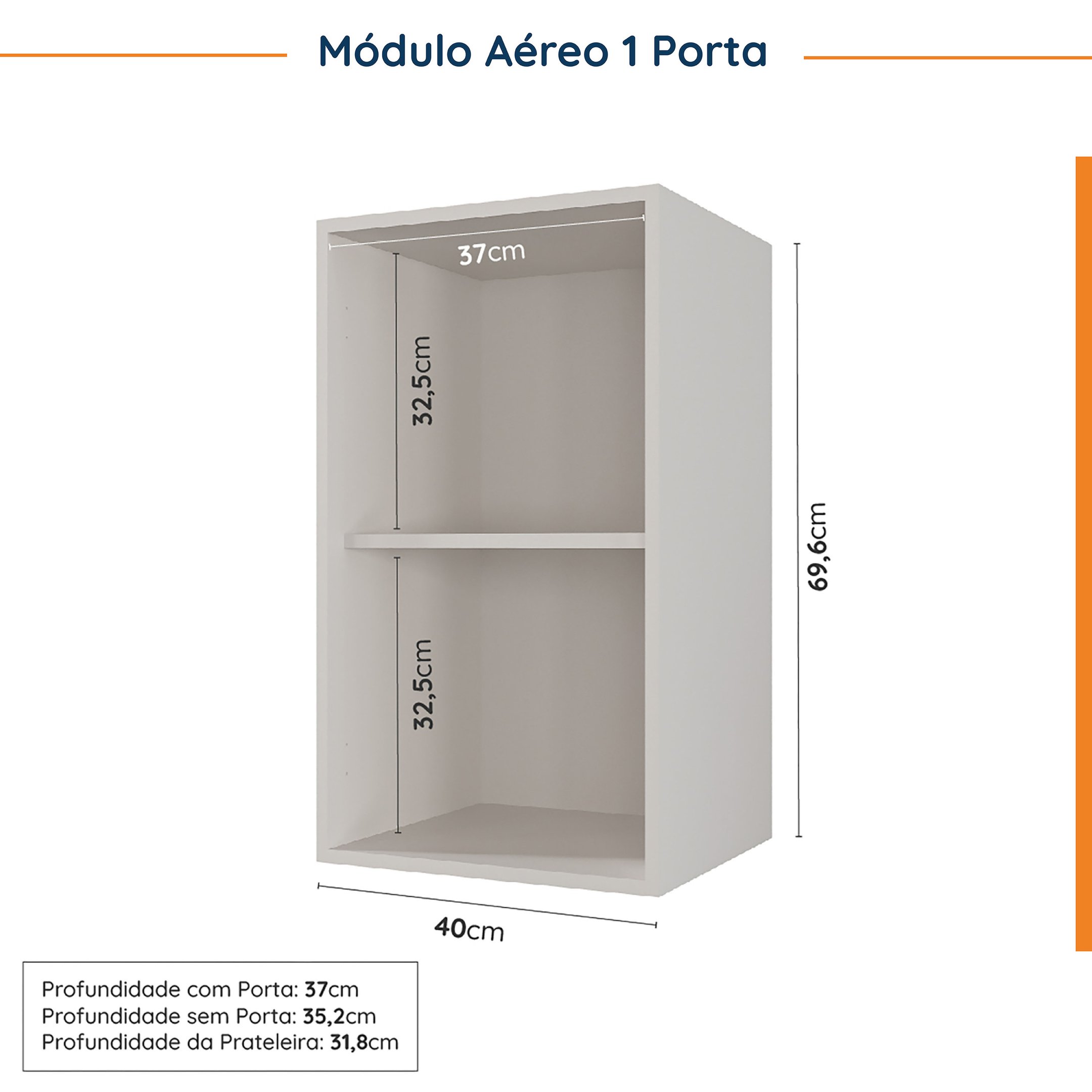 Cozinha Modulada 8 Peças 3 Aéreos 3 Balcões Adega e Toalheiro Arizona CabeCasa MadeiraMadeira - 13