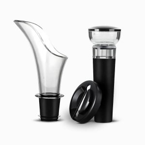 Kit para Vinho com Bico Aerador e Rolha Tampa a Vácuo