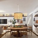 Ver imagem 3 de Pendente Fibra Natural Grande 50 X 30 Palha Indiana Nat86