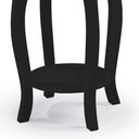 Ver imagem 3 de Mesa Lateral Redonda com 1 Gaveta e Prateleira 1035 Linz Móveis - Preto/imbuia Glazer