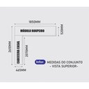 Ver imagem 4 de Guarda Roupa Casal Sparta 4 Portas Correr 3 Gavetas MDF com Cabeceira Queen Cinamomo Leifer Móveis