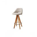 Ver imagem 5 de Banqueta Nicole Giratória de Madeira Cor:linho Bege 103