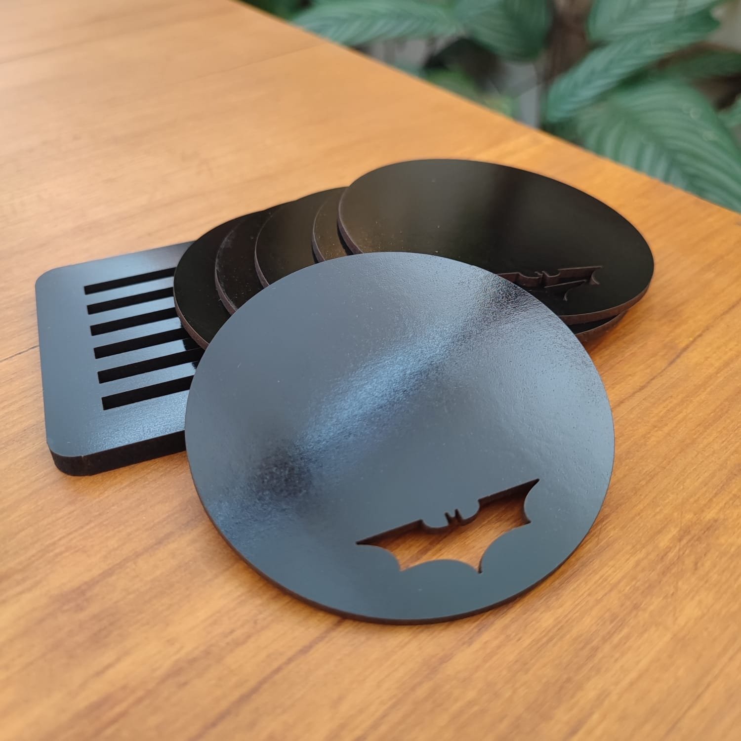 Kit Porta Copos do Morcego - Batman - em Mdf Corte a Laser