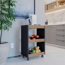 Ver imagem 5 de Carrinho Multiuso Gourmet Buffet com Rodinhas Bar Aparador Organizador com 3 Prateleiras