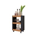 Ver imagem 3 de Carrinho Multiuso Gourmet Buffet com Rodinhas Bar Aparador Organizador com 3 Prateleiras Preto/Freij