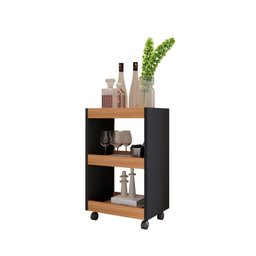 Carrinho Multiuso Gourmet Buffet com Rodinhas Bar Aparador Organizador com 3 Prateleiras - 2