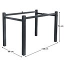 Ver imagem 4 de Pé para Mesa Jantar Retangular 1,50 para Tampo de Vidro Texturizado Ql