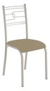 Ver imagem 3 de Kit 6 Cadeiras Paraty Corino Creme Tubo Champanhe