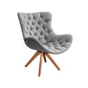 Ver imagem 2 de Cadeira Decorativa Capitonê Giratória Júlia