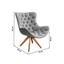 Ver imagem 3 de Cadeira Decorativa Capitonê Giratória Júlia