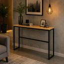 Ver imagem 5 de Mesa Alta Estilo Industrial Reforcada Tampo Madeira Maciça