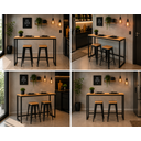 Ver imagem 3 de Mesa Alta Estilo Industrial Reforcada Tampo Madeira Maciça