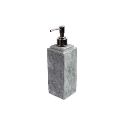 Porta Sabonete Líquido Dispenser em Pedra Sabão Prata 22x7cm - 1