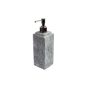 Porta Sabonete Líquido Dispenser em Pedra Sabão Prata 22x7cm